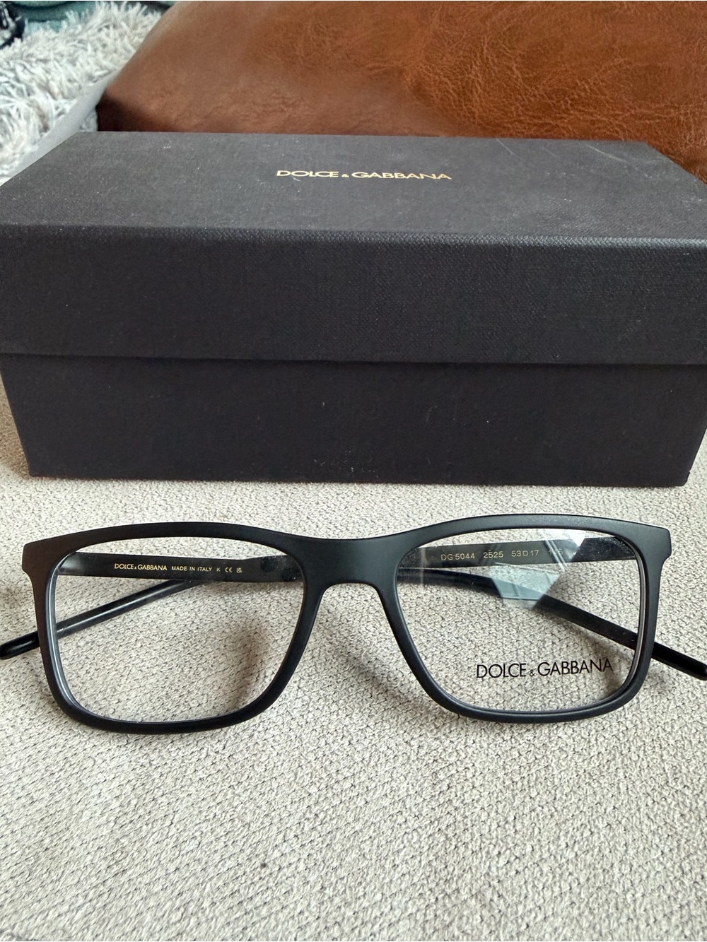 Dolce & Gabbana Matte Black Glasses